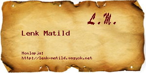 Lenk Matild névjegykártya